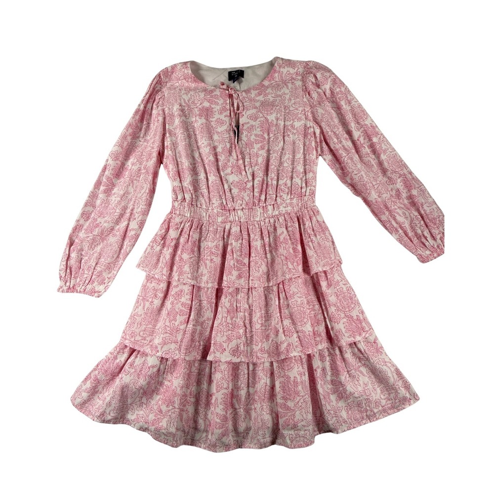 NWT Roberta Roller Rabbit x Target Women's XS Pink Floral Tiered Mini Dress